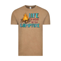 Vintage Coffee life is better by the campfire Vintage Tee - MaliasSmallBusiness