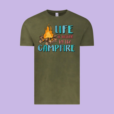 Life Is Better By The Campfire Vintage Tee Designed By Maliassmallbusiness