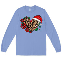Colony Blue christmas paw heart Long Sleeve Tee - MaliasSmallBusiness
