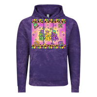 Cloud Purple mardi gras bead dogs Vintage Hoodie - MaliasSmallBusiness