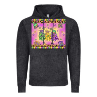 Vintage Black mardi gras bead dogs Vintage Hoodie - MaliasSmallBusiness