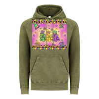 Mardi Gras Bead Dogs Vintage Hoodie | Teevron