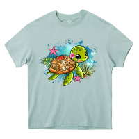 Arona ocean with turtle Heavy Core Tee - AdoDesignShop