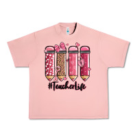 Salmon valentine's day teacher life pencils Urban Heavy Tee - MaliasSmallBusiness