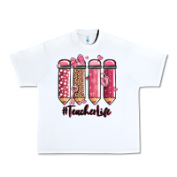 White valentine's day teacher life pencils Urban Heavy Tee - MaliasSmallBusiness