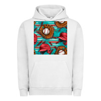 Pigment Lunar Rock baseball helmet and glove with serape seamless pattern Urban Hoodie - BundleAndBundleShop