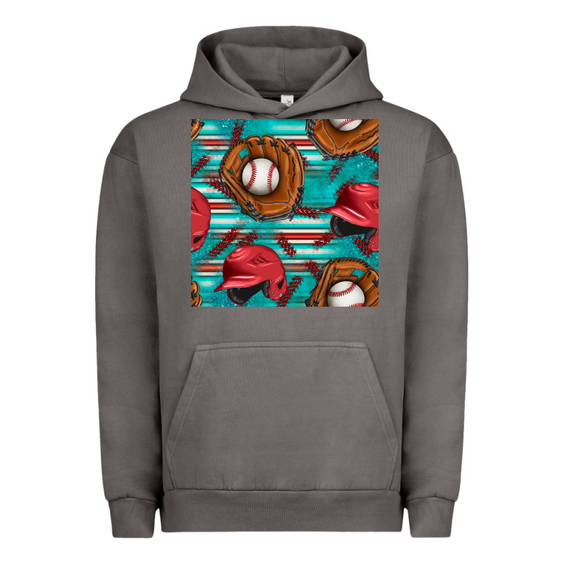Baseball Helmet And Glove With Serape Seamless Pattern Urban Hoodie by BundleAndBundleShop | Teevron