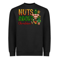 Black Nuts about Christmas Nutcracker Heavyweight Sweatshirt - NancyCooperArtShop