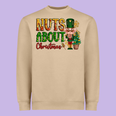 Nuts About Christmas Nutcracker Heavyweight Sweatshirt Designed By Nancycooperartshop