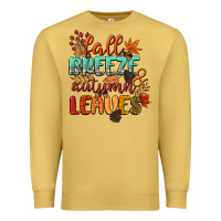 Antique Gold fall breeze and autumn leaves Premium Sweatshirt - CowGirlArtShop