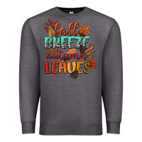 Charcoal Heather fall breeze and autumn leaves Premium Sweatshirt - CowGirlArtShop