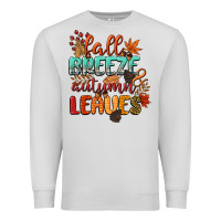 Dove Grey fall breeze and autumn leaves Premium Sweatshirt - CowGirlArtShop