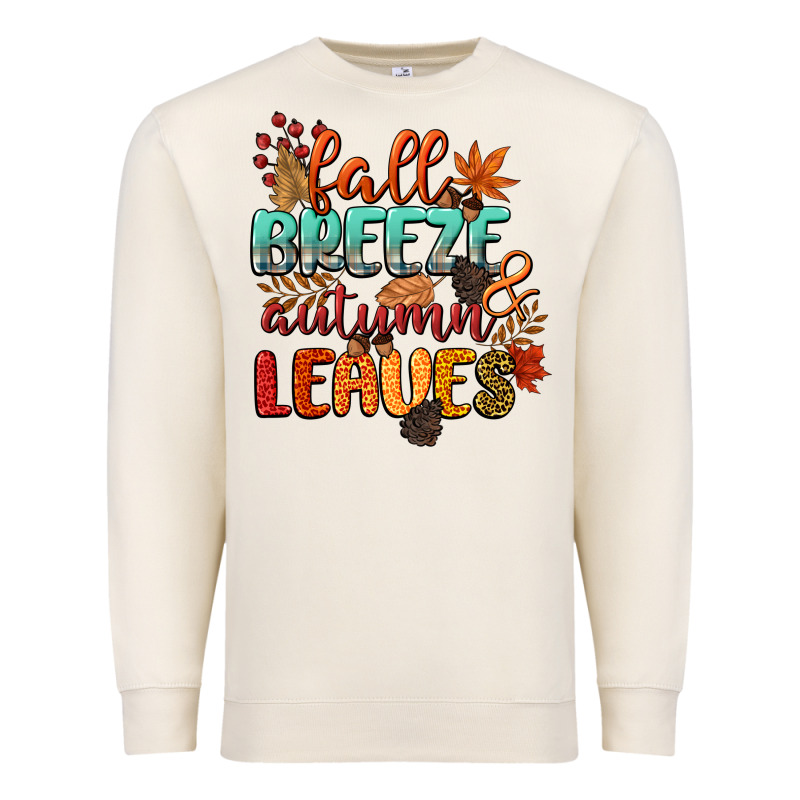 Fall Breeze And Autumn Leaves Premium Sweatshirt by CowGirlArtShop | Teevron