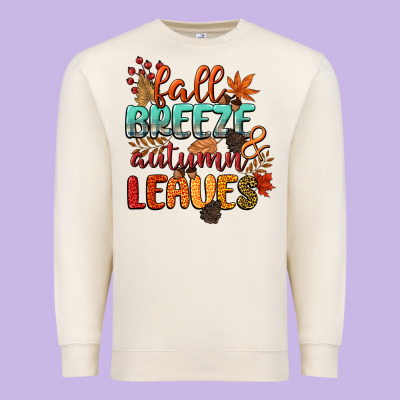 Fall Breeze And Autumn Leaves Premium Sweatshirt Designed By Cowgirlartshop