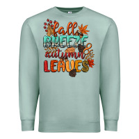 Seafoam fall breeze and autumn leaves Premium Sweatshirt - CowGirlArtShop