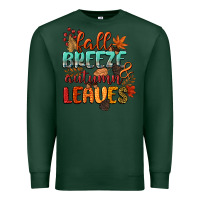 Sports Green fall breeze and autumn leaves Premium Sweatshirt - CowGirlArtShop
