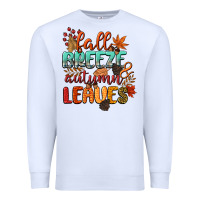White fall breeze and autumn leaves Premium Sweatshirt - CowGirlArtShop