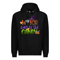 Black witch way to the candy Premium Hoodie - CowGirlArtShop