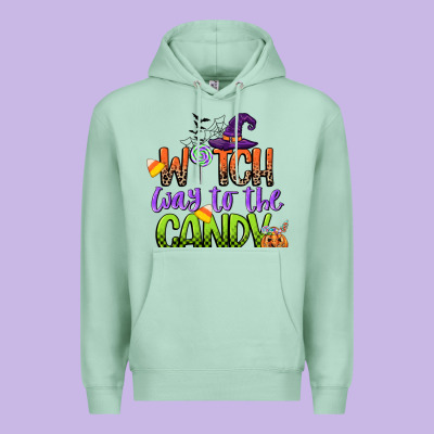 Witch Way To The Candy Premium Hoodie Designed By Cowgirlartshop