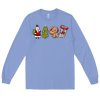 Colony Blue christmas milk and cookies Long Sleeve Tee - MaliasSmallBusiness