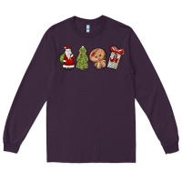 Plum christmas milk and cookies Long Sleeve Tee - MaliasSmallBusiness