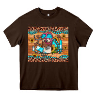 Chocolate Brown western gemstone sunflower nurse Heavy Core Tee - JahusDesignShop