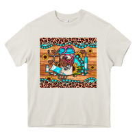 Cream western gemstone sunflower nurse Heavy Core Tee - JahusDesignShop