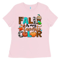 Bubblegum Pink fall is my favorite color Ladies Tee - AdoDesignShop