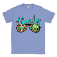 Colony Blue western howdy police sunglasses Classic Tee - NancyCooperArtShop