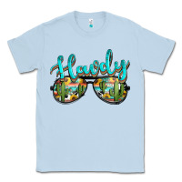 Dusty Blue western howdy police sunglasses Classic Tee - NancyCooperArtShop