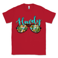 Red western howdy police sunglasses Classic Tee - NancyCooperArtShop