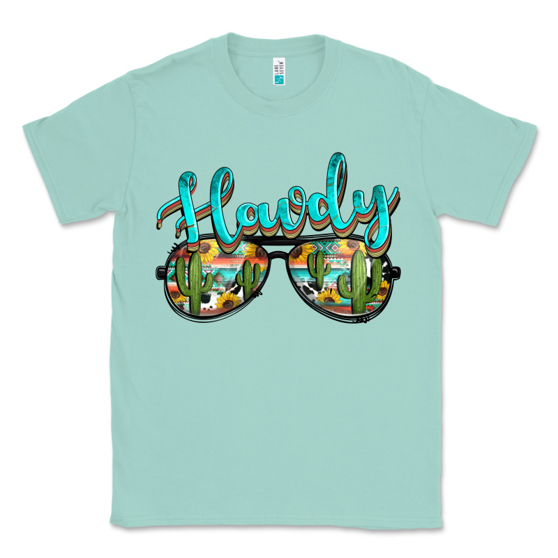 Western Howdy Police Sunglasses Classic Tee by NancyCooperArtShop | Teevron