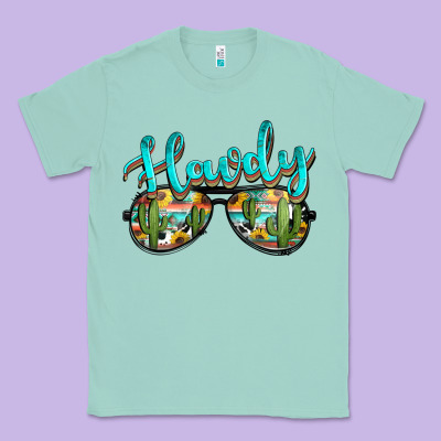 Western Howdy Police Sunglasses Classic Tee Designed By Nancycooperartshop