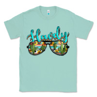Seafoam western howdy police sunglasses Classic Tee - NancyCooperArtShop
