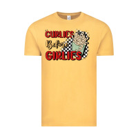 Vintage Mustard curlies before girlies Vintage Tee - MaliasSmallBusiness