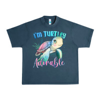 Midnight Navy im turtley adorable turtle Urban Heavy Tee - MaliasSmallBusiness