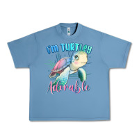 Pebble Blue im turtley adorable turtle Urban Heavy Tee - MaliasSmallBusiness