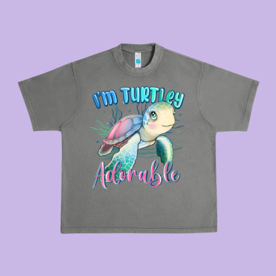 Im Turtley Adorable Turtle Urban Heavy Tee Designed By Maliassmallbusiness