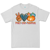 Dove Grey peace love pumpkins Premium Tee - AdoDesignShop