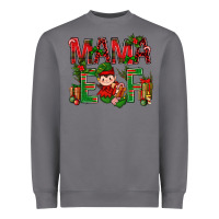 Storm Mama Elf with Gift Christmas Heavyweight Sweatshirt - NancyCooperArtShop