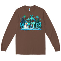 Chestnut hello winter snowman Long Sleeve Tee - MaliasSmallBusiness