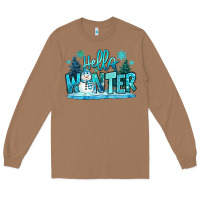 Toasted Coconut hello winter snowman Long Sleeve Tee - MaliasSmallBusiness