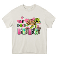 Cream mu first birthday Heavy Core Tee - AdoDesignShop