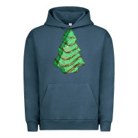 Pigment Midnight Navy green christmas cake Urban Hoodie - FaDigitalArtStudio
