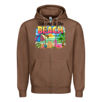 Chestnut take me to the beach Zipper Hoodie - NancyCooperArtShop