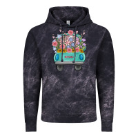 Cloud Black truck with flowers malia Vintage Hoodie - MaliasSmallBusiness