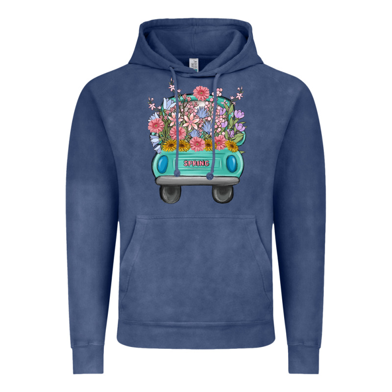 Truck With Flowers Malia Vintage Hoodie by MaliasSmallBusiness | Teevron