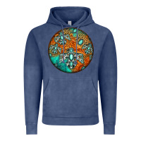 Vintage Denim western pattern circle Vintage Hoodie - Jasminsmagicworld