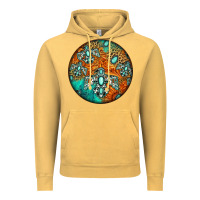 Vintage Mustard western pattern circle Vintage Hoodie - Jasminsmagicworld
