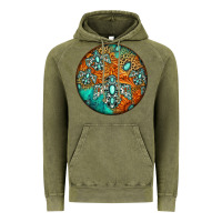 Vintage Olive western pattern circle Vintage Hoodie - Jasminsmagicworld